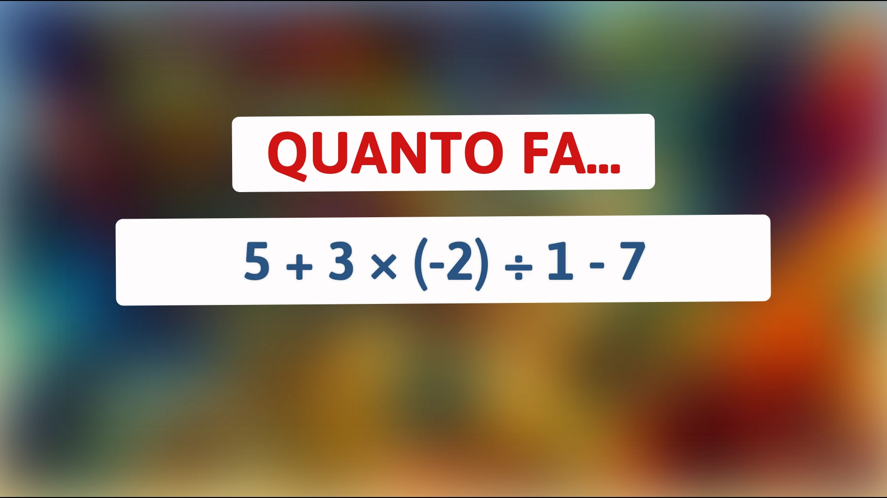 Riesci a risolvere questo enigma matematico che solo il 2% delle persone capisce davvero?"